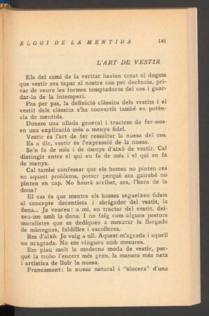 L'art de vestir