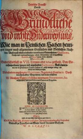 Peinlicher Procesß