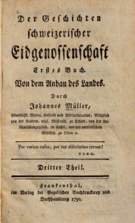 Der Geschichten schweizerischer Eidgenossenschaft ... Buch, 3. Erstes Buch, Von dem Anbau des Landes