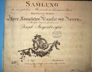 Sammlung der vorzüglichsten Musikstücke aus den neuesten Opern : fürs Clavier übersetzt, 1