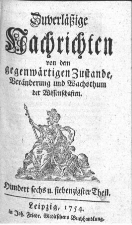 Hundert sechs u. siebenzigster Theil.
