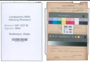 Entnazifizierung Walter Strathmann , geb. 21.02.1889 (Polizeibeamter)