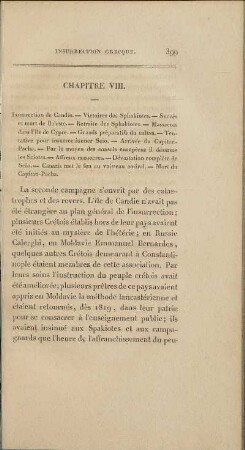 Chapitre VIII. Insurrection de Candie. ...