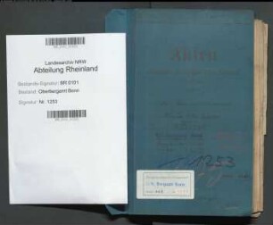 Fürer; August Oskar Joachim, Bergassessor; Prüfungs- u. Personalakten Band 1