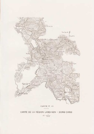 Carte No. 15. Carte de la région Lang-Son - Dong-Dang