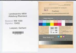 Entnazifizierung Gerhard Luepsen, geb. 08.10.1904 (Vermessungsrat)
