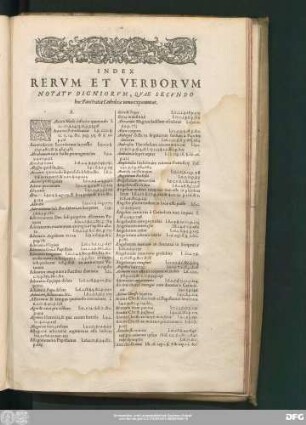 Index Rerum Et Verborum Notatu Digniorum, Quae Secundo hoc Panstratiae Catholicae tomo exponuntur.
