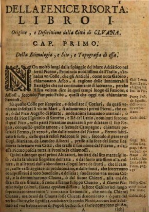 Memorie istoriche della città di Cluana