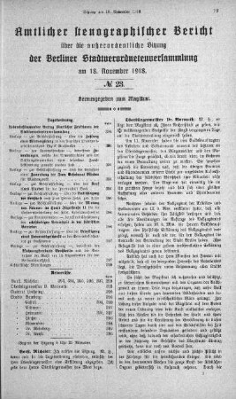 No. 23, 18. November 1918