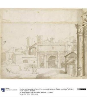 Forum Romanum und Kapitol vom Palatin aus (linker Teil)