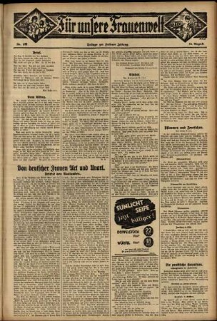 Zweite Ausgabe vom Donnerstag, den 24. August 1933.