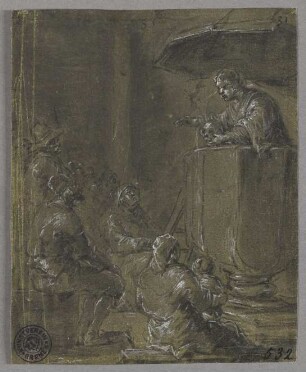 Eulenspiegel als Ablaßprediger, aus: "Geschichte des Till Eulenspiegel"
