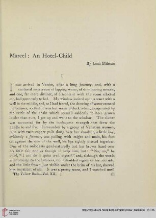 12: Marcel : an hotel-child