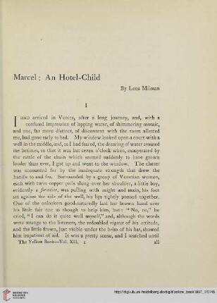 12: Marcel : an hotel-child