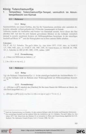 König: Tutanchamun / Eje