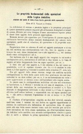 Le proprietà fondamentali delle operazioni della Logica deduttiva.
