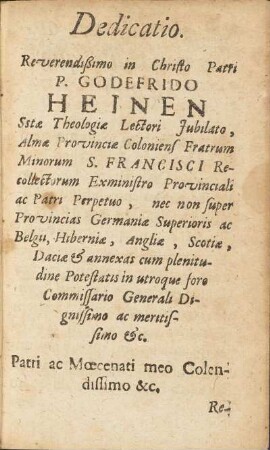 Dedicatio.
