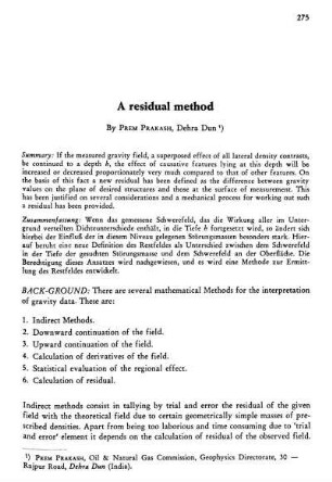 A residual method