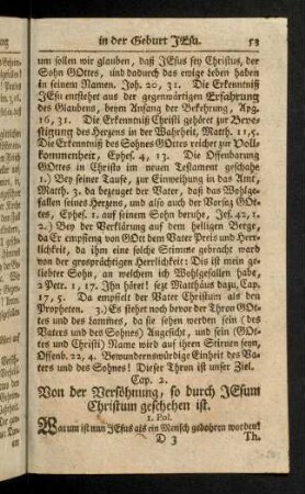 53-62, Cap. 2: Von der Versöhnung, so durch Jesum Christum geschehen ist