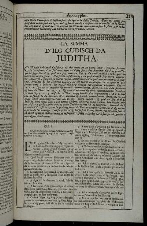 La Summa D'Ilg Cudisch Da Juditha.