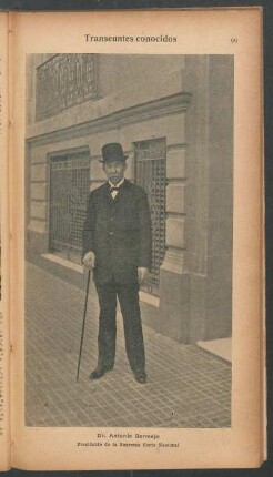 Dr. Antonio Bermejo, presidente de la Suprema Corte Nacional - [Retrato] : Transeúntes conocidos