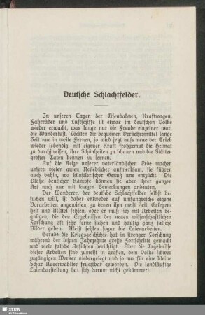 Deutsche Schlachtfelder