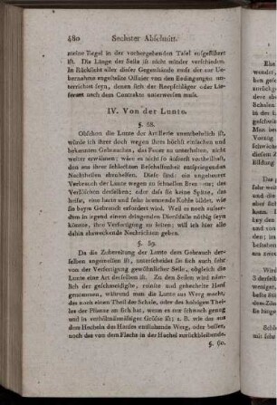 IV. Von der Lunte
