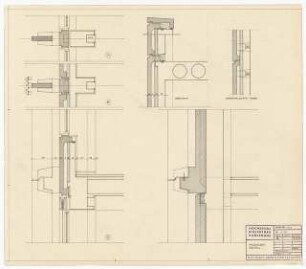 Hochschulbibliothek, Karlsruhe Neubau: Fassaden Detail, 1:10