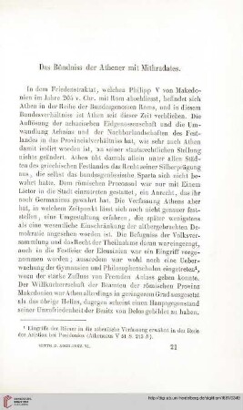 6: Das Bündniss der Athener mit Mithradates