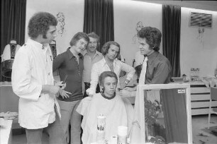 Vorbereitung auf die Weltmeisterschaft 1972 im Friseurhandwerk in Barcelona