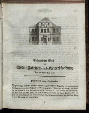 Siebenzehntes Stück. Prag den 23ten April 1788.