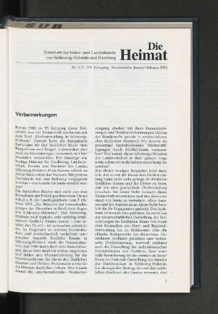 Nr. 1/2 101. Jahrgang Neumünster, Januar/Februar 1994