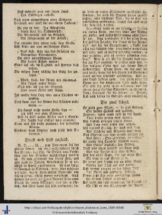 Die zwei Vögel.