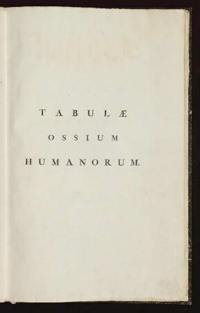 Andreae Vesalii tabulae ossium humanorum