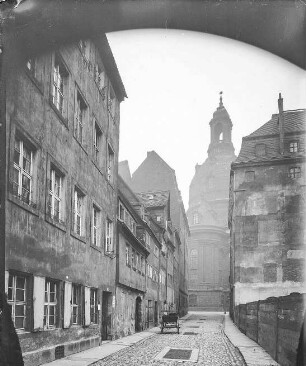 Salzgasse : Dresden, Salzgasse, Blick nach Westen zur Frauenkirche