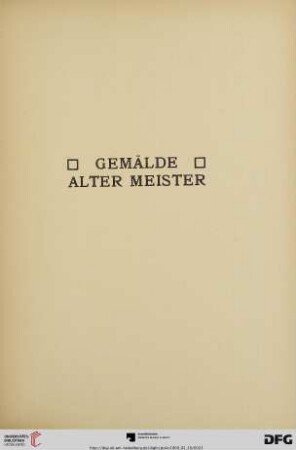 Gemälde Alter Meister (Nr. 87-139)