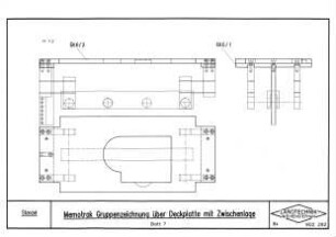 Memotrak Gruppenzeichnung über Deckplatte mit Zwischenlage (Blatt 7)