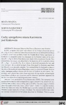10: Cechy szrotgeltowe miasta Kazimierza pod Krakowem