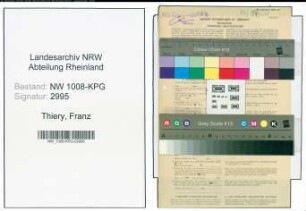 Entnazifizierung Franz Thiery , geb. 01.01.1904 (Schlosser)