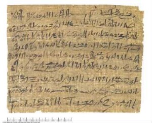 Hieratischer Papyrus mit einem Brief des Generals Pianchi an den Beamten Pai-schu-uben