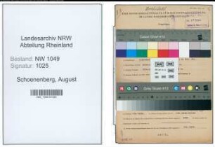 Entnazifizierung August Schoenenberg , geb. 02.10.1891 (Architekt)