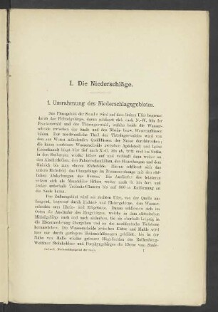 I. Die Niederschläge.