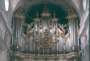 Orgel der Brüder Johann Philipp Stumm und Johann Heinrich Stumm (1774-1782). Amorbach, Abteikirche