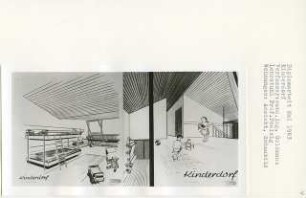 Kinderdorf am Stadtrand, Berlin-Heiligensee (Diplomarbeit bei Peter Poelzig): Wohnungen, Perspektivische Ansichten