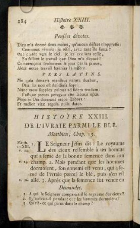 284-287, Histoire XXIII