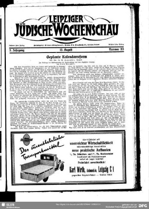 Leipziger jüdische Wochenschau