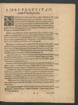 Libri Protestantium Theologorum.
