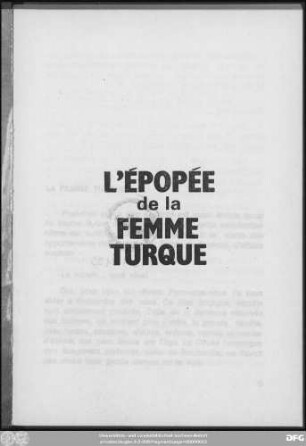 L' épopée de la femme Turque