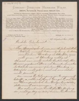 Brief an Elma Elsberg : 25.09.1893
