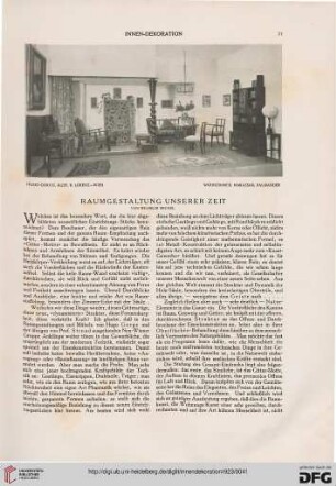 Raumgestaltung unserer Zeit